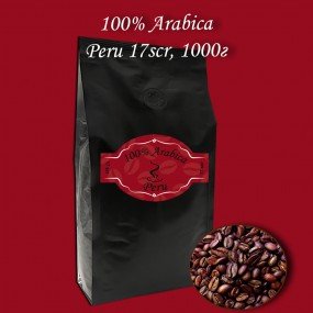 Arabica Peru 17 scr зернова кава 1000г. БЕЗКОШТОВНА ДОСТАВКА від 1кг!